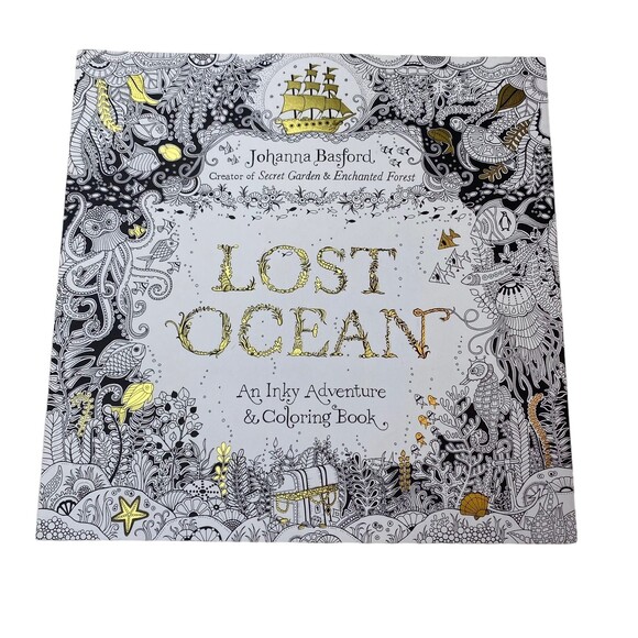 Lost Ocean Adult Coloring Book by Johanna Basford - Picture 1 of 5
